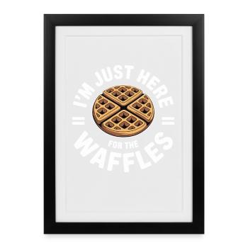 Waffle Love Funny Waffle Design - Framed poster (27 × 37 cm) - black - Front