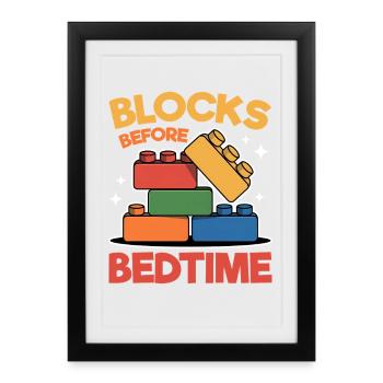Building Blocks Kids Brick Builder - Framed poster (27 × 37 cm) - black - Front