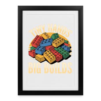Building Blocks Kids Brick Builder - Framed poster (27 × 37 cm) - black - Front