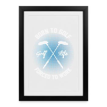 Class Golf Player Leisure Golf Club Design - Framed poster (27 × 37 cm) - black - Front