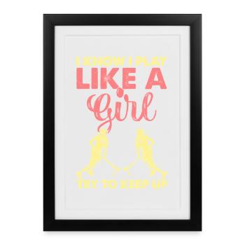 Hockey Hockey sur glace Cadeau pour joueur de hockey sur glace - Affiche encadrée (27 × 37 cm) - noir - Devant