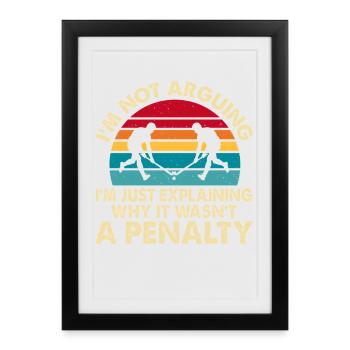 Hockey Hockey sur glace Cadeau pour joueur de hockey sur glace - Affiche encadrée (27 × 37 cm) - noir - Devant