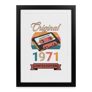 Original 1971 Limited Edition Birthday Gift - Framed poster (27 × 37 cm) - black - Front