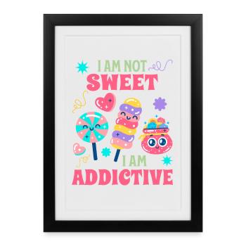 Cadeau d’amateur de bonbons - Affiche encadrée (27 × 37 cm) - noir - Devant