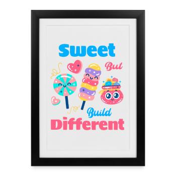 Ollipop amour doux et drôle - Affiche encadrée (27 × 37 cm) - noir - Devant