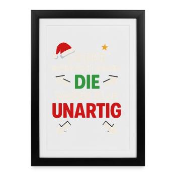 Cher Père Noël, ils étaient tous méchants - Affiche encadrée (27 × 37 cm) - noir - Devant