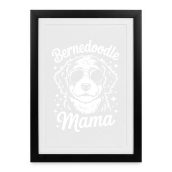 Bernedoodle Saying Mom Joke Bernedoodle Gift - Framed poster (27 × 37 cm) - black - Front