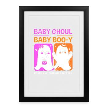 Révélation du sexe d’Halloween - Affiche encadrée (27 × 37 cm) - noir - Devant
