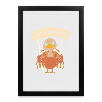 Papa Grand-père Grand-père Thanksgiving Père - Affiche encadrée (27 × 37 cm) - noir - Devant