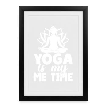 Amateurs de Pilates Le yoga est mon temps pour moi Pilates - Affiche encadrée (27 × 37 cm) - noir - Devant