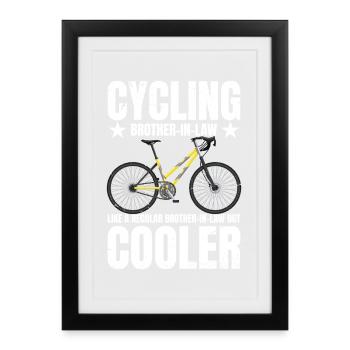 Cyclisme Beau-frère Cycliste Cycliste Frère - Affiche encadrée (27 × 37 cm) - noir - Devant