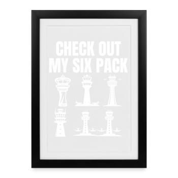 Check out my six Pack - Framed poster (27 × 37 cm) - black - Front