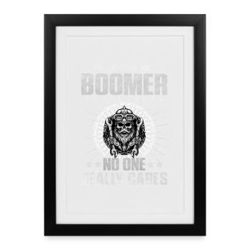 Boomer Paradise Skull Design - Framed poster (27 × 37 cm) - black - Front