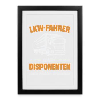 Truck Driver Truck Driver Trucker Truck Driver - Framed poster (27 × 37 cm) - black - Front