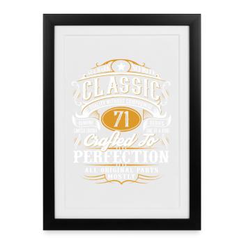 71e anniversaire - Affiche encadrée (27 × 37 cm) - noir - Devant