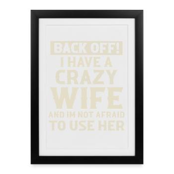 Épouse Mari Partenaire - Affiche encadrée (27 × 37 cm) - noir - Devant