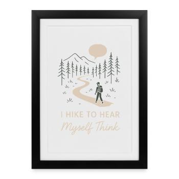 Solo Camping Introverted Camper Quiet - Framed poster (27 × 37 cm) - black - Front