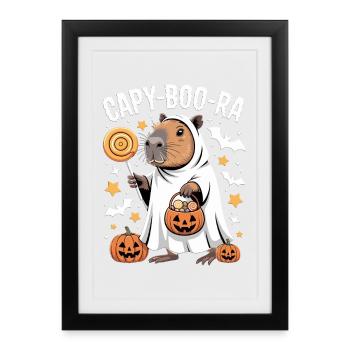 Capybara Halloween Capy-Boo-Ra Costume - Framed poster (27 × 37 cm) - black - Front