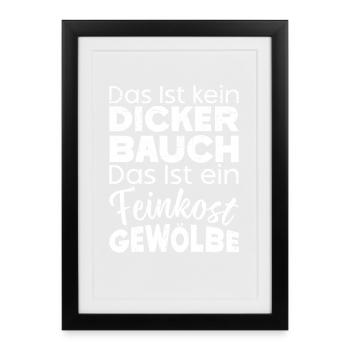 Ce n’est pas un gros ventre, c’est un caveau d’épicerie fine - Affiche encadrée (27 × 37 cm) - noir - Devant