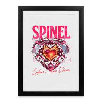 Birthstone August Spinel - Framed poster (27 × 37 cm) - black - Front