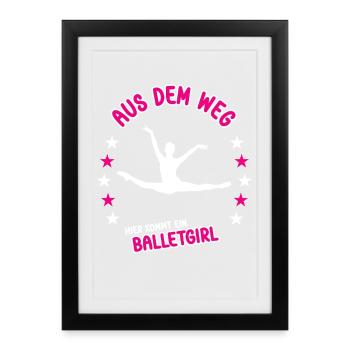 Ballet Ballet Dancer Ballet Ballerina Dancer - Framed poster (27 × 37 cm) - black - Front