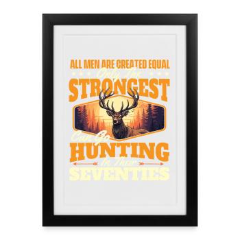 Seule citation drôle de Strongest Go Hunting - Affiche encadrée (27 × 37 cm) - noir - Devant