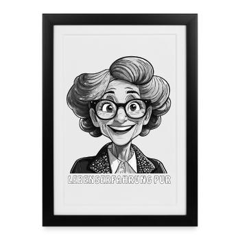 OLDER WOMAN PURE LIFE EXPERIENCE - Framed poster (27 × 37 cm) - black - Front