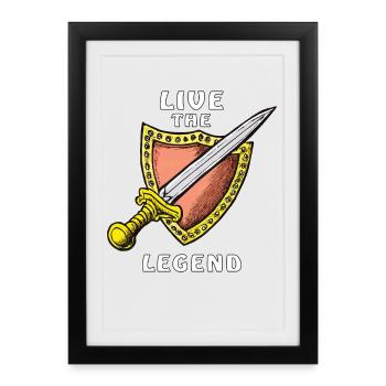 MEDIEVAL SWORD LIVE THE LEGEND - Framed poster (27 × 37 cm) - black - Front