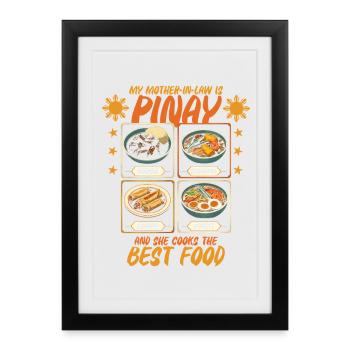 Pinay Belle-mère Philippin - Affiche encadrée (27 × 37 cm) - noir - Devant