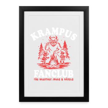 KRAMPUS FAN CLUB NIKOLAUS KRAMPUSTAG PERCHTEN - Framed poster (27 × 37 cm) - black - Front
