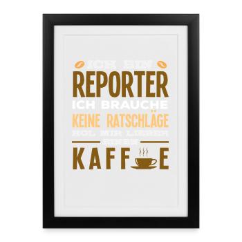 Investigative Reporter Journalist Advice - Framed poster (27 × 37 cm) - black - Front