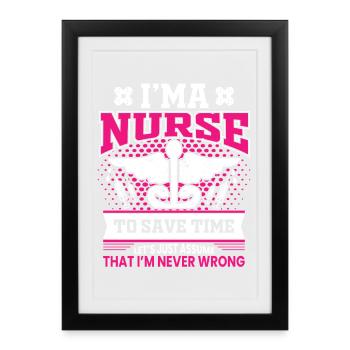 nurse - Framed poster (27 × 37 cm) - black - Front
