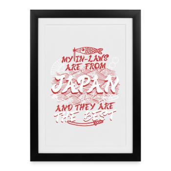 Belle-mère japonaise Japon - Affiche encadrée (27 × 37 cm) - noir - Devant