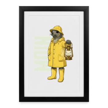 SCEAU DE MOUILLAGE EN VISON FRISON - Affiche encadrée (27 × 37 cm) - noir - Devant