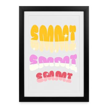 Emmi Nom Emmily Emmi Prénom - Affiche encadrée (27 × 37 cm) - noir - Devant