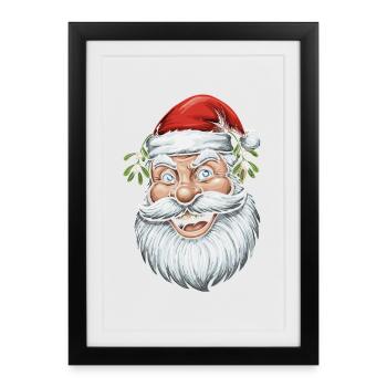 Fröhnacht Santa Kranz - Gerahmtes Poster (27 × 37 cm) - Schwarz - Vorne