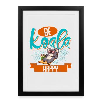 Koala - Affiche encadrée (27 × 37 cm) - noir - Devant