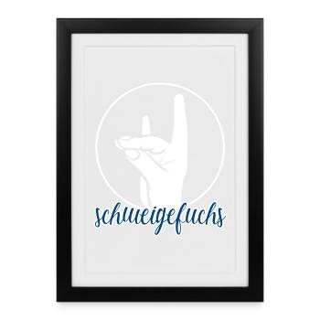 Silent Fox Teacher Primary School Kindergarten - Framed poster (27 × 37 cm) - black - Front