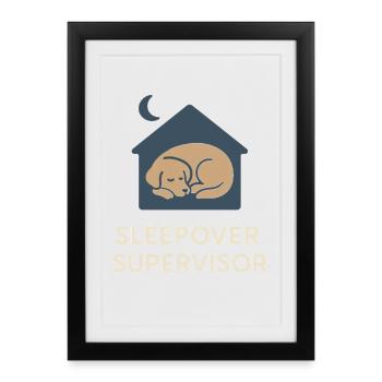 Dog sitter Service de garde d’animaux - Affiche encadrée (27 × 37 cm) - noir - Devant
