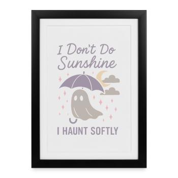Effrayant Doux Pastel Goth Kawaii Halloween Mignon - Affiche encadrée (27 × 37 cm) - noir - Devant