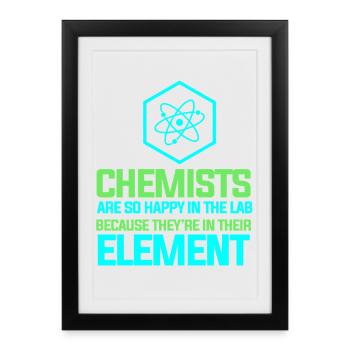 Chemistry Chemist Chemistry Teacher - Framed poster (27 × 37 cm) - black - Front