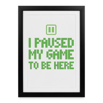 Pixel Gamer Shirt – Parfait pour les fans de jeux vidéo - Affiche encadrée (27 × 37 cm) - noir - Devant