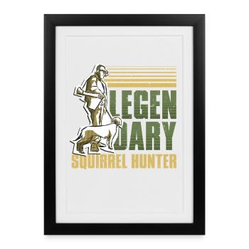 Chasseur d’écureuils Rat arboricole - Affiche encadrée (27 × 37 cm) - noir - Devant