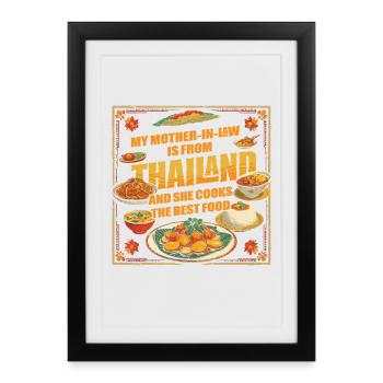 Belle-mère thaïlandaise Thaïlande - Affiche encadrée (27 × 37 cm) - noir - Devant
