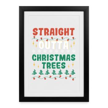 Producteurs d'arbres de Noël - Affiche encadrée (27 × 37 cm) - noir - Devant