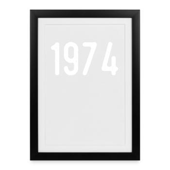 Awesome since 1974 | 1974 Gift - Framed poster (27 × 37 cm) - black - Front