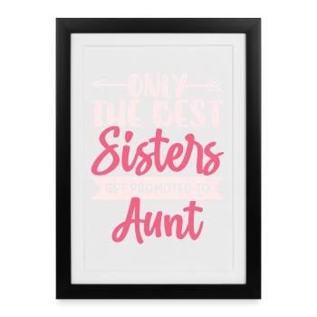 Tante Soeur Cadeau Meilleure Tante Au Monde - Affiche encadrée (27 × 37 cm) - noir - Devant