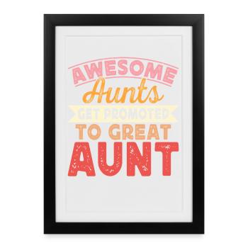 Tante Cadeau Meilleure Tante Du Monde - Affiche encadrée (27 × 37 cm) - noir - Devant