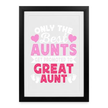 Tante Cadeau Meilleure Tante Du Monde - Affiche encadrée (27 × 37 cm) - noir - Devant