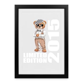 2015 Édition Limitée Ours Anniversaire 2015 - Affiche encadrée (27 × 37 cm) - noir - Devant